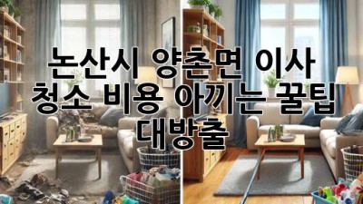 논산시 양촌면 이사 청소🧹 비용 아끼는 꿀팁🍯 대방출!