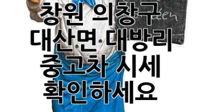 창원 의창구 대산면 대방리 중고차 시세 확인하세요!